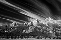 Tetons & Clouds - Black & White