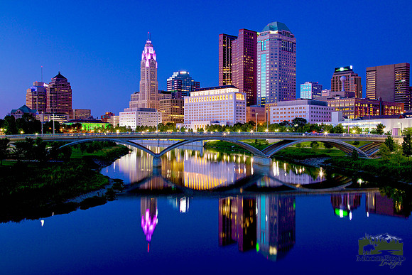 Columbus at Blue Hour