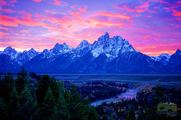 Sunset on the Teton Range