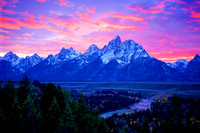 Sunset on the Teton Range
