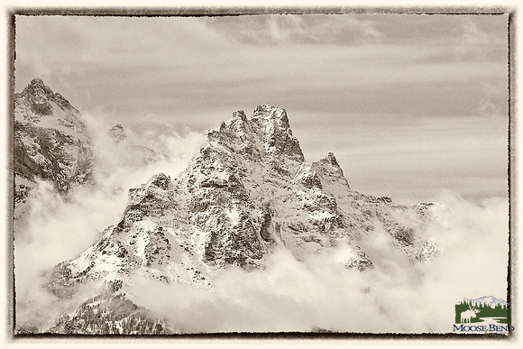 Shrouded in Clouds - Teton Peaks